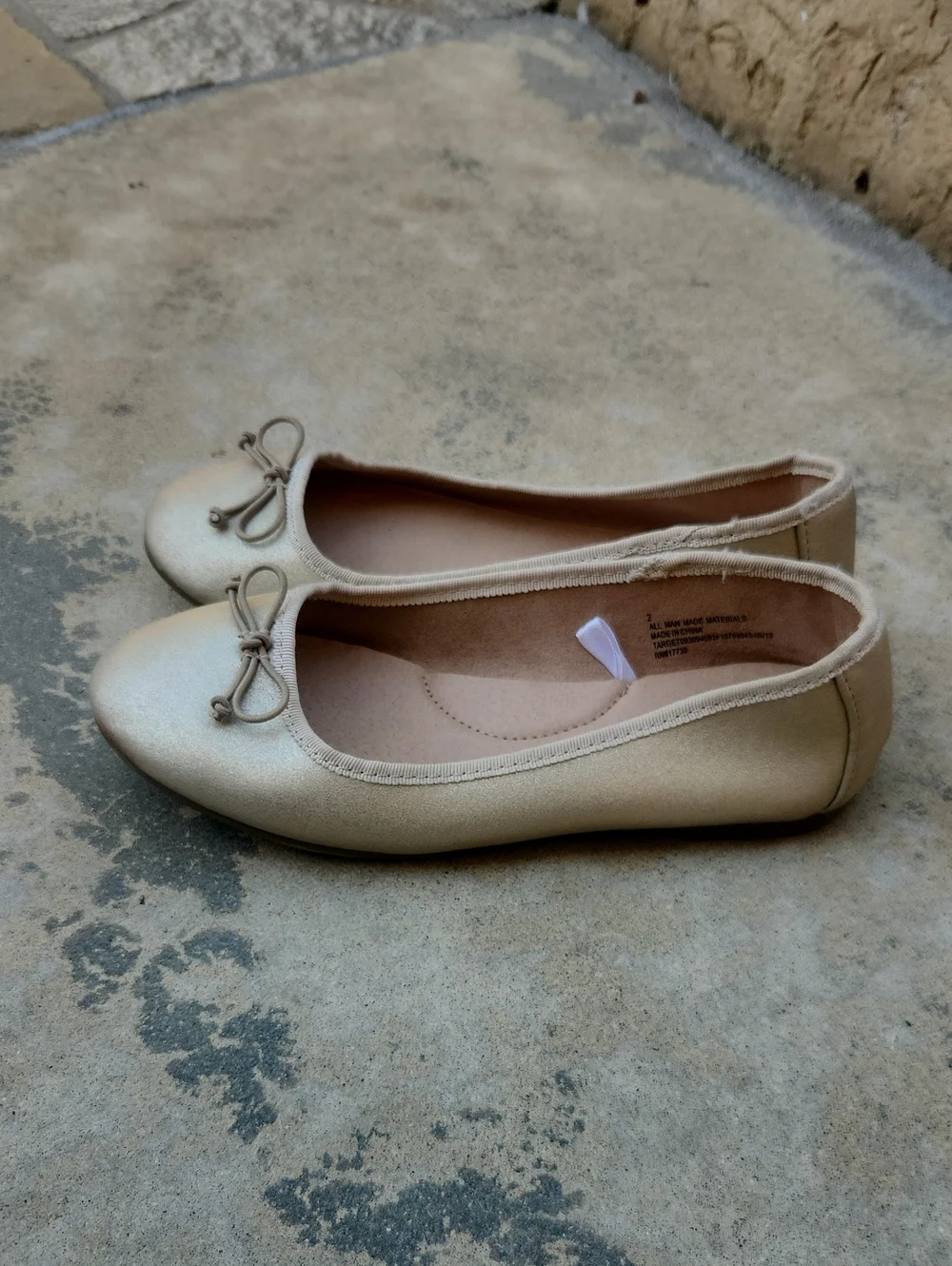 Cat And Jack Gold Ballet Flats Size 2